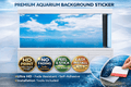 Blue Horizon Aquarium Background decal by Trung3D showing an ultra HD ocean sky with fish tank backdrop decor for aquariums