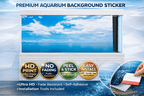 Blue Horizon Aquarium Background decal by Trung3D showing an ultra HD ocean sky with fish tank backdrop decor for aquariums