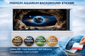 HD Earth Galaxy Fish Tank Background decal featuring a space cave scene for aquarium decoration by Aquarium Backround Trung3D