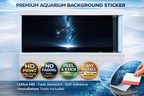 Decorative decal of a cosmic meteor shower for fish tanks, designed by Aquarium Background Trung3D, ideal for aquarium backgrounds.