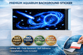 Blue Galaxy aquarium background decal by Aquarium Background Trung3D featuring cosmic starry fish tank wallpaper in high detail.