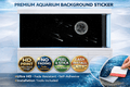 Self-adhesive Meteor Shower Moon aquarium background decal by Aquarium Backround Trung3D, featuring a starry night sky design.