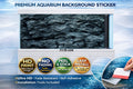 Dark slate rock wall aquarium background sticker for fish tank, ultra HD self-adhesive decal by Aquarium Background Trung3D.
