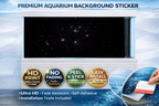 Ultra HD Galaxy Stars aquarium background decal by Aquarium Backround Trung3D featuring vibrant starry sky scene for fish tanks.