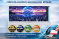 Premium Aquarium Background Sticker – Futuristic City Night Skyline - Aquarium Backround Trung3D