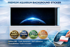 4K Space Earth aquarium background decal by Trung3D, featuring a detailed cosmic and Earth scene for fish tanks.