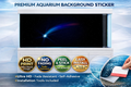 Colorful moon and galaxy-themed aquarium background decal for fish tanks by Aquarium Backround Trung3D, showing vivid space scene.