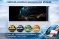 Mystic Sunbeam Reef Aquarium background decal by Aquarium Backround Trung3D, featuring vibrant 3D fish and coral designs for reef tanks.