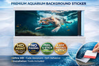 Underwater Cat Aquarium Background Sticker – Peel & Stick Fish Tank Backdrop - Aquarium Backround Trung3D