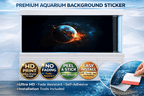 Ultra HD Burning Planet aquarium background decal by Aquarium Backround Trung3D, featuring a vivid, high-resolution space-themed tank backdrop.