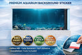 Ocean coral reef aquarium background decal by Aquarium Backround Trung3D, featuring vibrant underwater coral and fish scene for fish tanks.