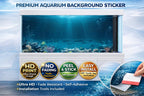 Ocean coral reef aquarium background decal by Aquarium Backround Trung3D, featuring vibrant underwater coral and fish scene for fish tanks.