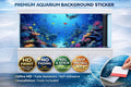 Tropical coral reef aquarium background decal by Aquarium Background Trung3D, featuring vibrant ocean fish and coral details.