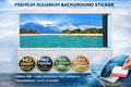 Ultra HD Tropical Lagoon Aquarium background decal by Aquarium Background Trung3D, depicting crystal water and vibrant fish tank scenery.