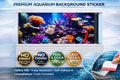 Colorful coral reef aquarium background decal with tropical fish, designed for tropical fish tanks, by Aquarium Backround Trung3D.