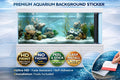 White sand reef aquarium background decal by Aquarium Backround Trung3D, featuring a clear ocean fish tank backdrop with coral and marine life