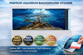 Ultra HD ocean driftwood aquarium background decal by Aquarium Backround Trung3D, featuring deep blue fish tank backdrop decor.