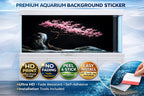 Aquarium Background Sticker – Cherry Blossom Tree with Fish - Aquarium Backround Trung3D