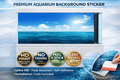 Blue Ocean Horizon aquarium background decal with calm sea sky and fish tank backdrop decor by Aquarium Background Trung3D.