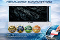 3D black rock aquarium background decal featuring ultra-realistic dark stone design, perfect for enhancing aquariums.