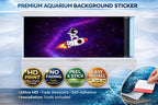 Astronaut Galaxy Fish Tank Background – Premium Peel & Stick Aquarium Poster, Ultra HD - Aquarium Backround Trung3D
