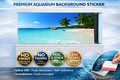 Ultra HD Tropical Paradise aquarium background decal with vibrant blue beach and fish for fish tank decor by Aquarium Backround Trung3D
