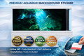 Emerald underwater cave aquarium background decal with 3D ocean rocks for fish tanks, peel and stick backdrop by Aquarium Background Trung3D.