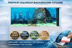 Atlantis Big Ben Aquarium background decal by Aquarium Background Trung3D featuring underwater lost city scene for fish tank decor.