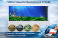 Decal of green moss aquascape background for fish tanks, featuring driftwood design by Aquarium Background Trung3D.