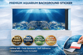 Deep coral reef aquarium background decal by Aquarium Backround Trung3D, tropical underwater fish tank backdrop wallpaper with vibrant coral and fish.