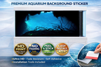 Deep blue cave aquarium background decal by Aquarium Backround Trung3D showing underwater root cavern for fish tanks