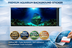 Sunken Shipwreck Aquarium Background Sticker – Deep Sea Coral Reef Fish Tank Backdrop Decor