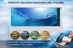 Blue Ocean Surface Aquarium Background Sticker – Deep Water Fish Tank Backdrop Wallpaper Decor