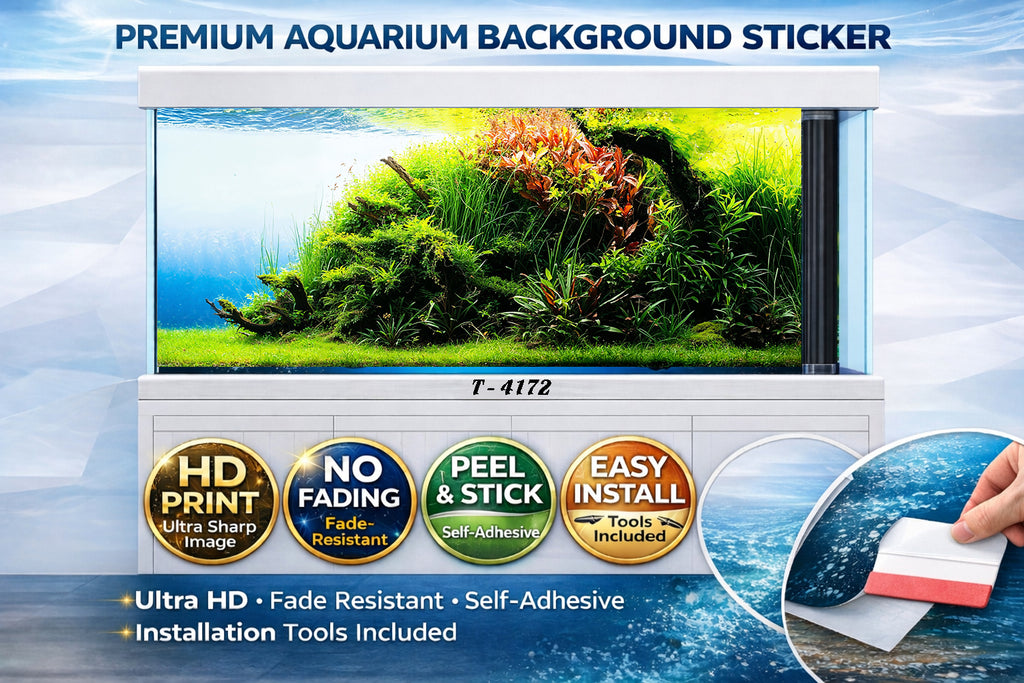 Moss Hill Aquascape Aquarium Background – 3D HD Fish Tank Decor - Aquarium Backround Trung3D