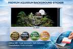 Moonlight Oriental Temple Aquarium Background – 3D HD Fish Tank Decor - Aquarium Backround Trung3D