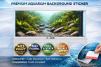 Ultra HD 3D Forest Stream Aquarium Background – Natural River & Stone Fish Tank Sticker - Aquarium Backround Trung3D