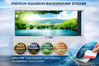 Premium Aquascape Aquarium Background Sticker – Ultra HD 3D Green Plant Fish Tank Backdrop - Aquarium Backround Trung3D