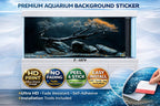 3D Bonsai Aquascape Aquarium Background – Minimal Rock & Tree Fish Tank Sticker - Aquarium Backround Trung3D